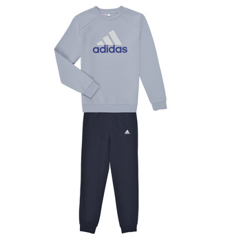 Textil Chlapecké Teplákové soupravy Adidas Sportswear J BL FL TS Tmavě modrá / Modrá / Bílá