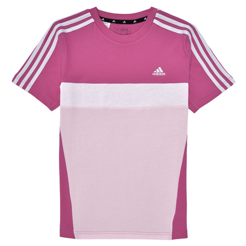 Textil Dívčí Trička s krátkým rukávem Adidas Sportswear J 3S TIB T Růžová / Bílá