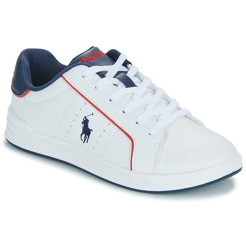 Boty Děti Nízké tenisky Polo Ralph Lauren HERITAGE COURT III Bílá / Tmavě modrá / Červená