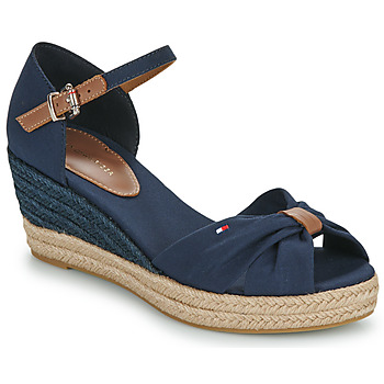 Boty Ženy Espadrilky  Tommy Hilfiger BASIC OPEN TOE MID WEDGE Tmavě modrá