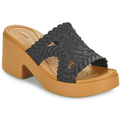 Boty Ženy Dřeváky Crocs Brooklyn Woven Slide Heel Černá