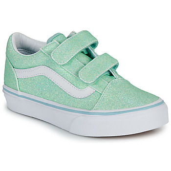 Boty Dívčí Nízké tenisky Vans UY Old Skool V GLITTER PASTEL BLUE Zelená / Modrá