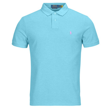 Textil Muži Polo s krátkými rukávy Polo Ralph Lauren POLO COUPE DROITE EN COTON BASIC MESH Modrá