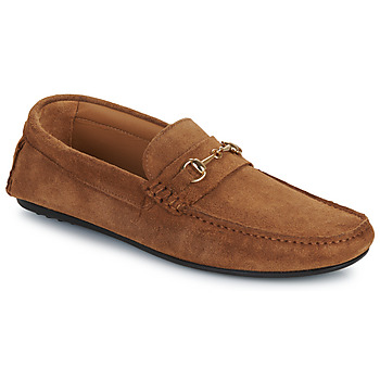 Boty Muži Mokasíny Selected SLHSERGIO SUEDE HORSEBIT DRIVING SHOE Zlatohnědá