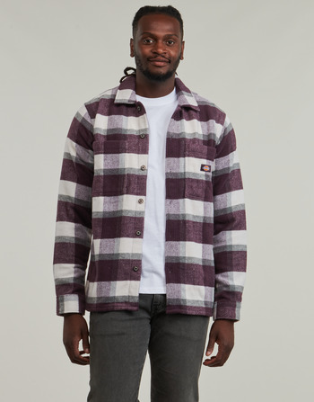 Textil Muži Košile s dlouhymi rukávy Dickies PLAID COALING LS SHIRT Bílá / Fialová