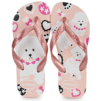 Boty Dívčí Žabky Havaianas KIDS TOP PETS Růžová