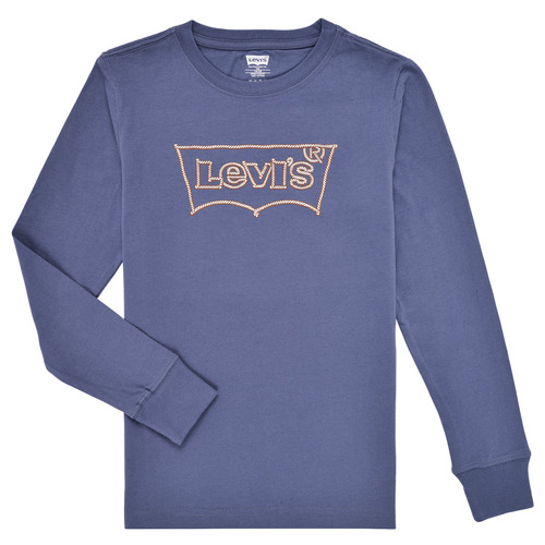 Textil Chlapecké Trička s dlouhými rukávy Levi's LVB ROPE BATWING LS TEE Tmavě modrá