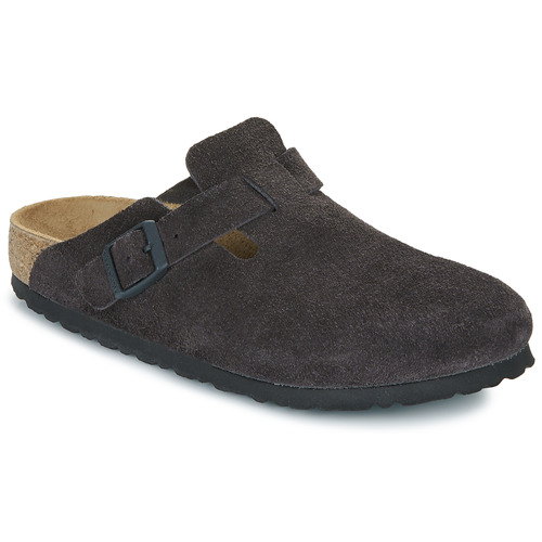 Boty Pantofle Birkenstock Boston LEVE Velvet Grey Šedá