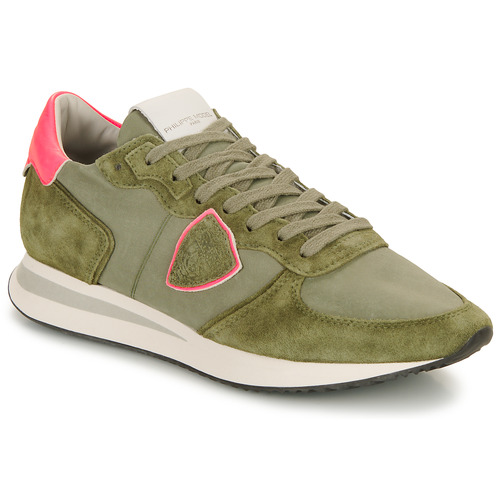 Boty Ženy Nízké tenisky Philippe Model TRPX LOW WOMAN Khaki / Růžová