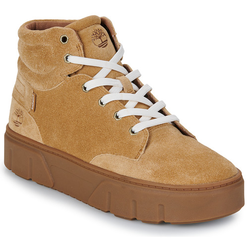 Boty Ženy Kotníkové tenisky Timberland LAUREL COURT HIGH TOP LACE UP Béžová / Velbloudí hnědá