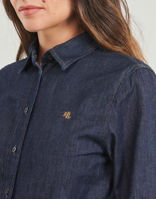 Lauren Ralph Lauren JAMELKO-LONG SLEEVE-BUTTON FRONT SHIRT Modrá