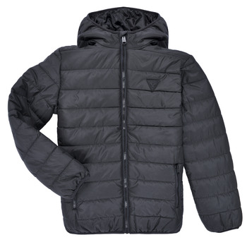 Textil Děti Prošívané bundy Guess HOODED LS PADDED PUFFER W ZIP Černá