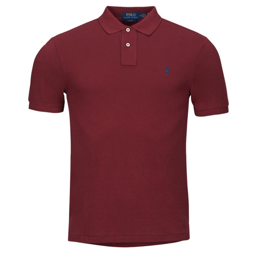 Textil Muži Polo s krátkými rukávy Polo Ralph Lauren POLO AJUSTE SLIM FIT EN COTON BASIC MESH Bordó / Červená / Carpet