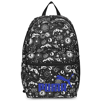 Taška Děti Batohy Puma PHASE AOP BACKPACK Černá / Bílá