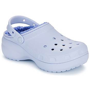 Boty Ženy Pantofle Crocs Classic Platform Lined Clog W Modrá