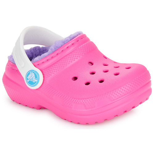 Boty Děti Pantofle Crocs Classic Lined Clog T Růžová / Fialová