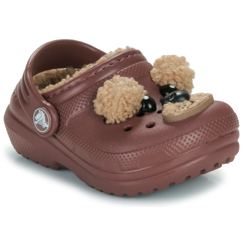 Boty Děti Pantofle Crocs Classic Lined IAM BrownBearCgT Hnědá