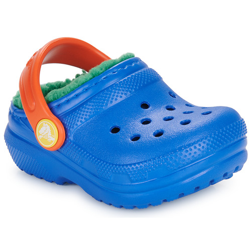 Boty Děti Pantofle Crocs Classic Lined Clog T Modrá / Červená / Zelená