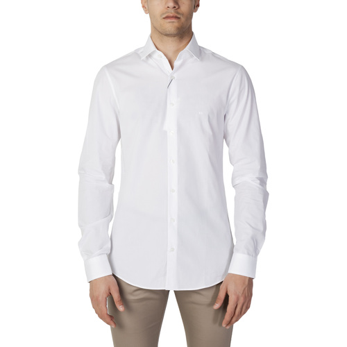 Textil Muži Košile s dlouhymi rukávy Calvin Klein Jeans POPLIN STRETCH SLIM SHIRT K10K103025 Bílá