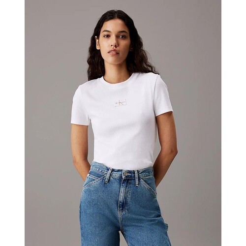 Textil Ženy Trička & Pola Calvin Klein Jeans J20J223552 Bílá