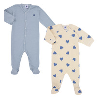 Textil Děti Pyžamo / Noční košile Petit Bateau TOMTOM LOT PYJAMA X2 Modrá