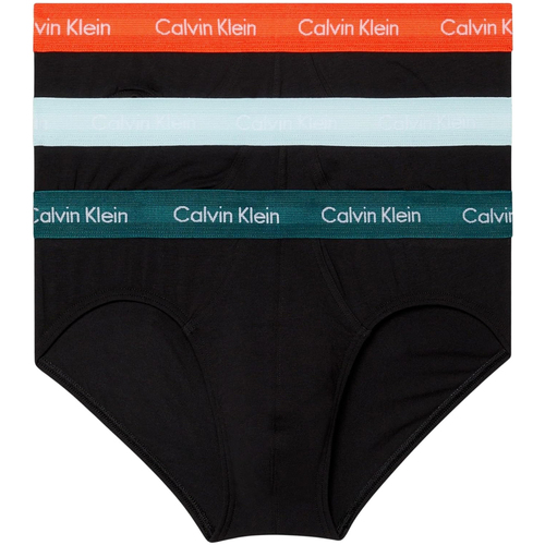 Spodní prádlo Muži Trenýrky Calvin Klein Jeans HIP BRIEF 3PK 000NB2613A Černá