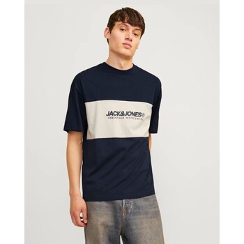 Textil Muži Trička s krátkým rukávem Jack & Jones 12258883 LEGACY Modrá