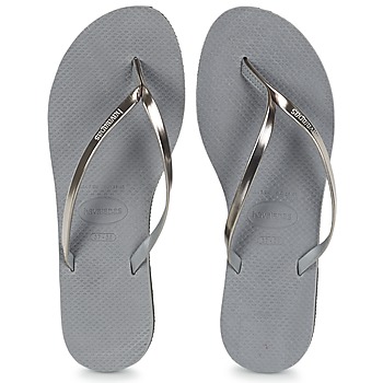 Boty Ženy Žabky Havaianas YOU METALLIC Šedá