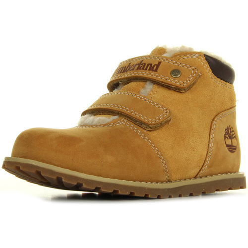 Boty Děti Kozačky Timberland Pokey Pine Warm Line Wheat Hnědá