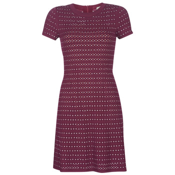 Kleidung Damen Kurze Kleider MICHAEL Michael Kors EMBELL FLARE MINI DRS Bordeaux