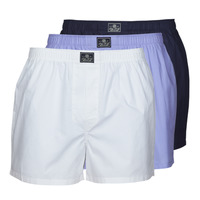 Unterwäsche Herren Boxershorts Polo Ralph Lauren OPEN BOXER 3 PACK Weiss / Blau / Marine