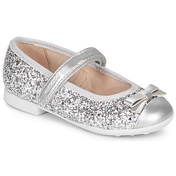 Schuhe Mädchen Ballerinas Geox JR PLIE' Silbern