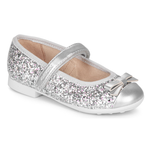 Schuhe Mädchen Ballerinas Geox JR PLIE' Silbern