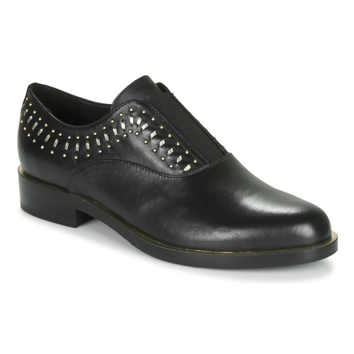 Schuhe Damen Derby-Schuhe Geox D BROGUE S Schwarz / Gold