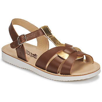 Schuhe Mädchen Sandalen / Sandaletten Citrouille et Compagnie MINOTTE Braun / Gold