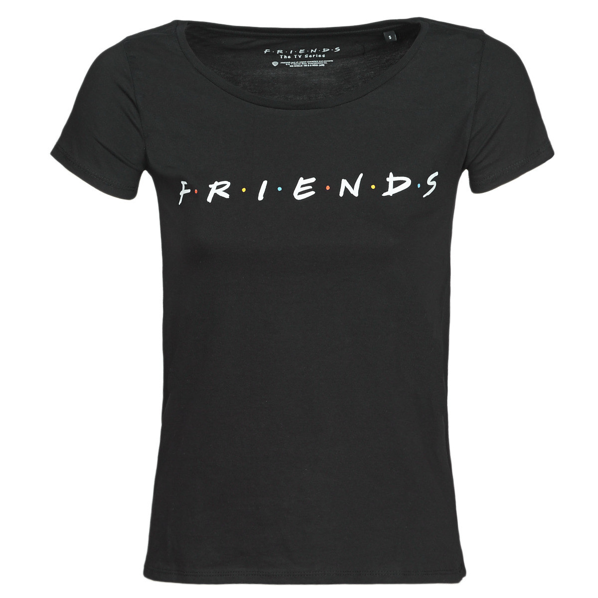 Kleidung Damen T-Shirts Yurban FRIENDS LOGO Schwarz