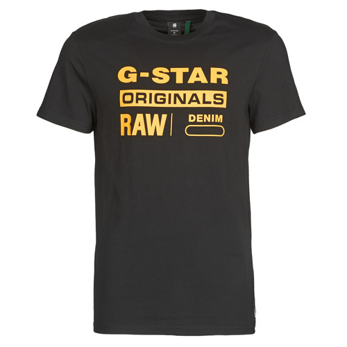 Kleidung Herren T-Shirts G-Star Raw COMPACT JERSEY O Schwarz