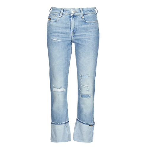 Kleidung Damen Straight Leg Jeans G-Star Raw NOXER HIGH STRAIGHT WMN Blau