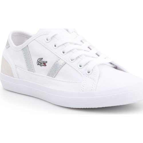 Schuhe Damen Sneaker Low Lacoste Schnürer  Sideline 7-37CFA004321G Weiss