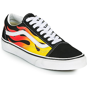 Schuhe Sneaker Low Vans OLD SKOOL Schwarz / Orange