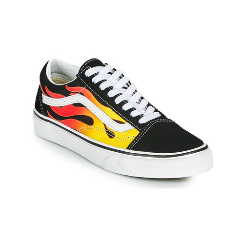 Schuhe Sneaker Low Vans OLD SKOOL Schwarz / Orange