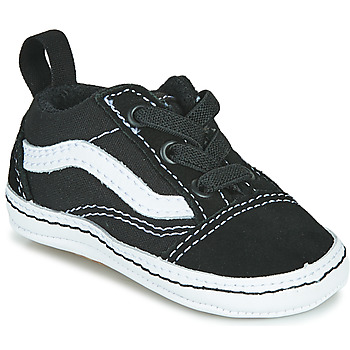 Schuhe Kinder Sneaker Low Vans OLD SKOOL CRIB Schwarz / Weiss