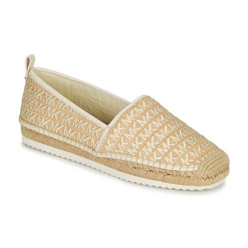 Schuhe Damen Leinen-Pantoletten mit gefloch MICHAEL Michael Kors LENNY ESPADRILLE Beige