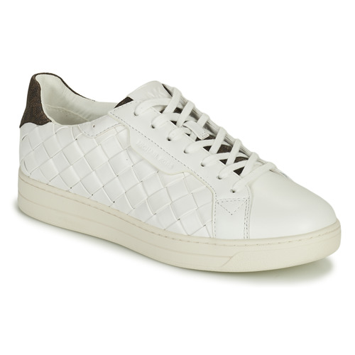 Schuhe Damen Sneaker Low MICHAEL Michael Kors KEATING LACE UP Weiss / Braun