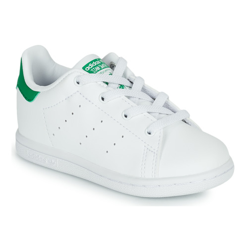 Schuhe Kinder Sneaker Low adidas Originals STAN SMITH EL I Weiss / Grün