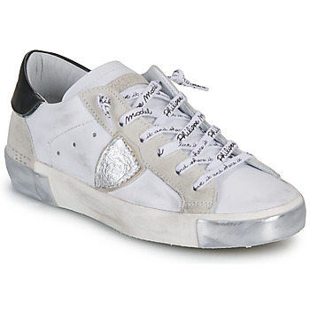 Schuhe Damen Sneaker Low Philippe Model PARIS Weiss / Silbern / Schwarz