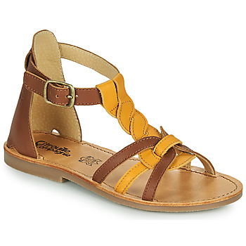 Schuhe Mädchen Sandalen / Sandaletten Citrouille et Compagnie GITANOLO Gelb / Camel