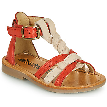 Schuhe Mädchen Sandalen / Sandaletten Citrouille et Compagnie GITANOLO Korallenrot / Rosa