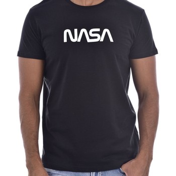 Kleidung Herren T-Shirts & Poloshirts Nasa BIG WORM O NECK Schwarz