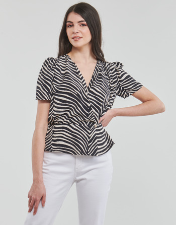 Kleidung Damen Tops / Blusen Morgan OZEBRA Schwarz / Weiss